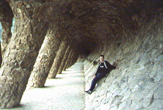 Architectural feature in the Parc Guell